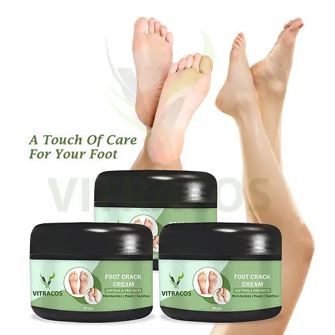 Foot Cream  For Cracked Heels And Dry Feet  Foot Care Cream For Men And Women  Foot Cream With Organic Shea Butter And Olive Oil  Moisturizing Foot Cream For Healthy Feet- Pack Of 3, 50 Grams each