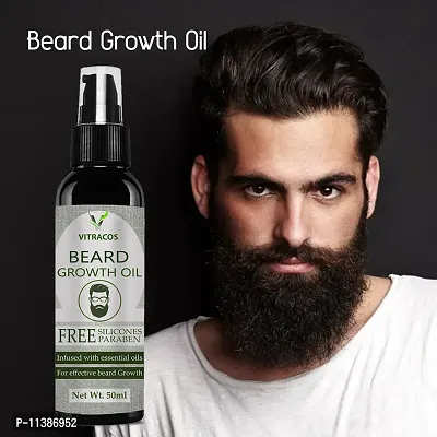 Vitracos Advanced Beard Growth Oil For Men - -Almond And Jojoba For Beard Growth Hair Oil -50 ml-thumb0