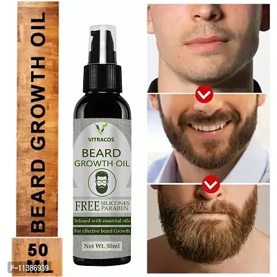 Vitracos Beard Growth Oil For Men For Better Beard Growth With Thicker Beard-thumb0