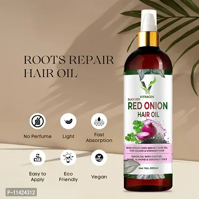 Onion Oil For Hair Ayurvedic Bhringraj Onion Hair Oil For Men Women 100 Ml Hair Oil -200 Ml-thumb0