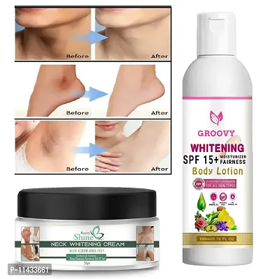 Intense Moisture Skin Whitening Body Lotion With Peach Milk Extracts And Vitamin E With Whitening Cream Pack Of 2-thumb0