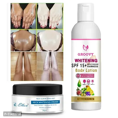 Whitening Body Lotion On Spf15+ Skin Lighten And Brightening Body Lotion 100 Ml With Whitening Cream Pack Of 2-thumb0