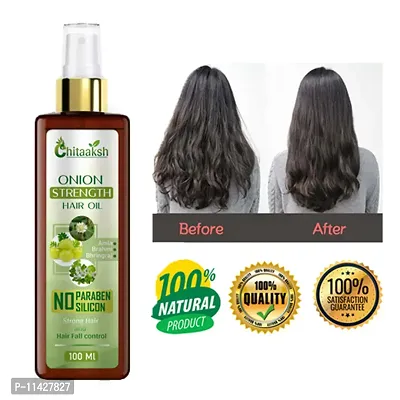 Chitaaksh Onion Hair Oil Help For Hair Growth And Hair Fall Control For Men And Women 100 Ml-thumb0