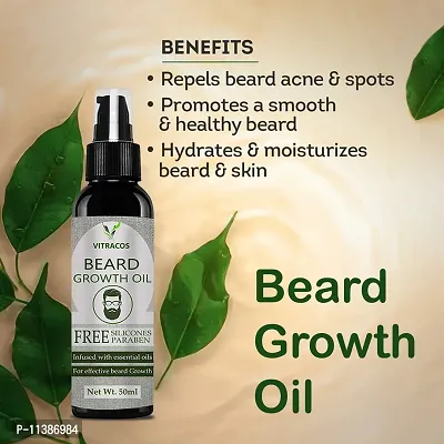 Vitracos Beard Growth Oil, Mooch Oil For Strong And Healthy Beard Growth Hair Oil- 50 ml-thumb0