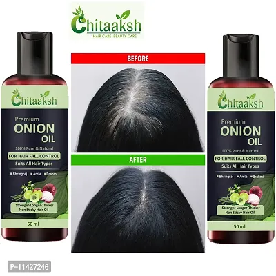 Onion Herbal Hair Oil For Hair Growth And Hair Fall Control With 12 Essential Oils -50 Ml , Pack Of 2-thumb0