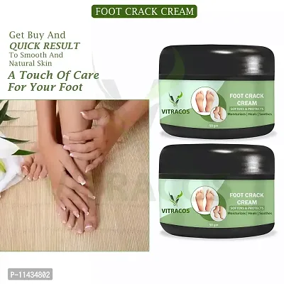 Foot Crack Cream For Dry Cracked Heels And Feet Enriched With Aloevera, Neem- Pack Of 2, 50 Grams each-thumb0