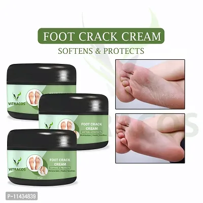 Crack Heel Repair Foot Cream Velvet Touch With Rose Petal- Pack Of 3, 50 Grams each