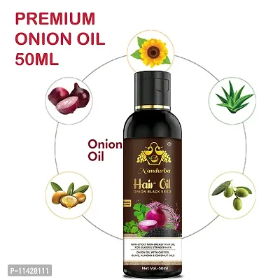 Onion Hairfall Control Herbal Hair Oil -50 Ml - Reduces Hair Loss - Paraben, Sulphate Free-50 Ml ,Pack Of 1 For Men And Women-thumb0