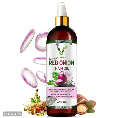 Onion Hair Oil For Long Hair, Hair Growth -Women And Men Hair Oil -200 Ml-thumb0