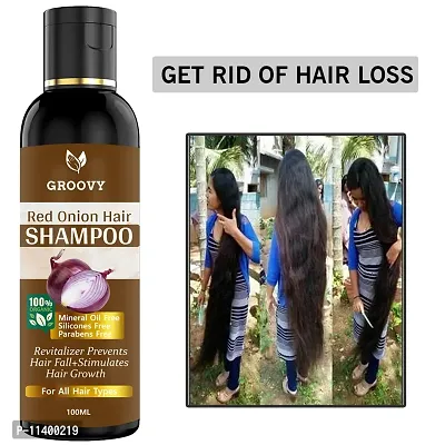 Onion Hair Shampoo Hair Regrowth Shampoo Controls Hair Fall And Dandruff For Men And Women -100 ml-thumb0