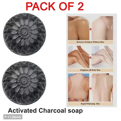 Charcoal Handmade Soap- 100 Grams Each, Pack Of 2-thumb0