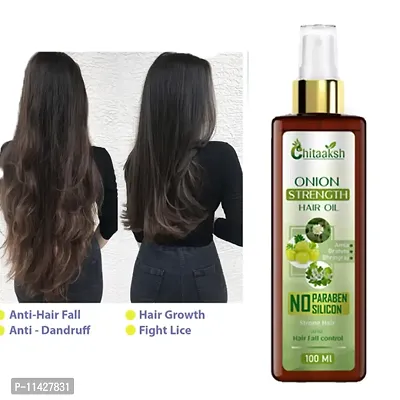 Chitaaksh Onion Oil - Black Seed Onion Hair Oil Hair Oil- 100 Ml-thumb0