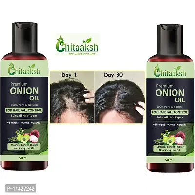 Onion Hair Oil Onion Hair Oil With Black Seed Oil Extracts - Controls Hair Fall - No Mineral Oil, Silicones And Synthetic Fragrance 50 Pack Of 2-thumb0