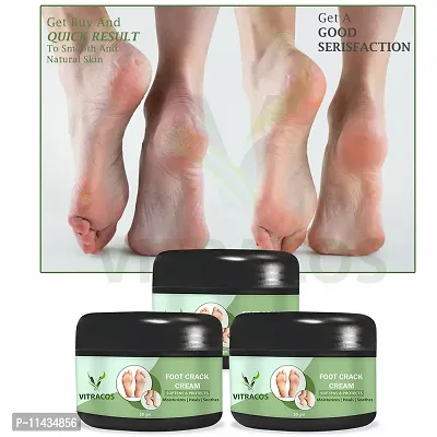 Foot Care Cream For Rough, Dry And Cracked Heel Repair Unisex Foot Cream- Pack Of 3, 50 Grams each