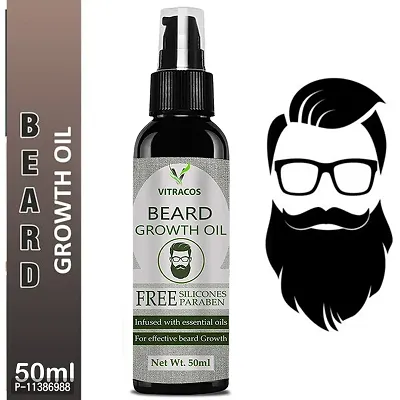 Vitracos 24 Days Beard Growth Oil For Strong And Healthy Beard Growth Hair Oil -50 ml-thumb0