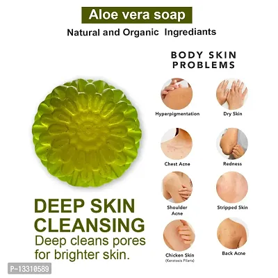 Organic Aloe Vera Soap For A Chemical-Free And Eco-Friendly Bathing Experience -100 Grams-thumb3