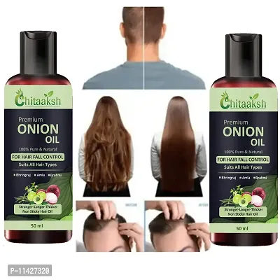 Onion Hair Oil For Hair Regrowth And Hair Fall Control Hair Oil -50 Ml Pack Of Pack Of 2-thumb0