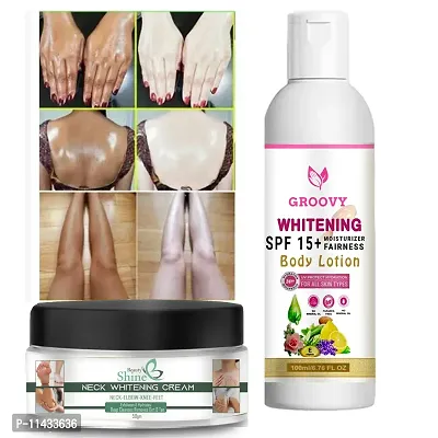 Whitening Body Lotion On Spf15+ Skin Lighten And Brightening Body Lotion 100 Ml With Whitening Cream Pack Of 2-thumb0