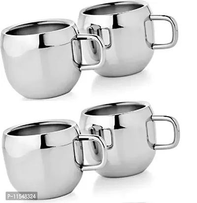 Dynore Set of 4 Double Wall Apple Tea Cups-thumb0