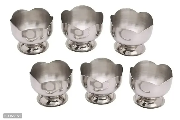 Dynore Set of 6 Lotus Ice Cream Cup/Soup Bowl-thumb0