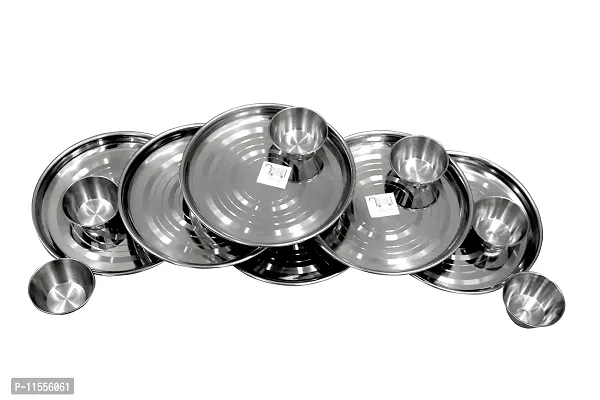 Dynore Set of 12 Snacks Set - 6 Plates and 6 Sauce Cup-thumb0