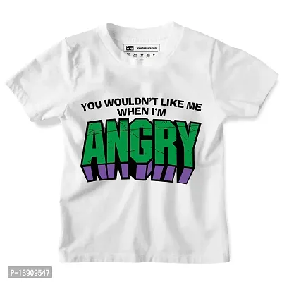 Be Awara Angry Printed Half Sleeves T-Shirt for Boys  Girls