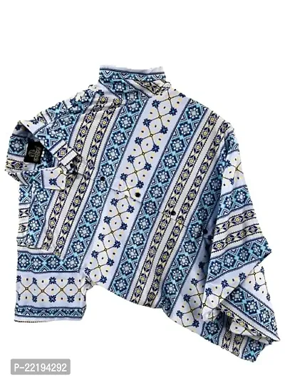 KASHTBHANJANDEV Fashion Men's Lycra Half Sleeves Casual Fully Printed Shirt|||