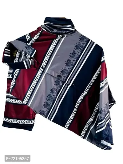KASHTBHANJANDEV Fashion Men's Lycra Half Sleeves Casual Multi Lining Shirt||-thumb0