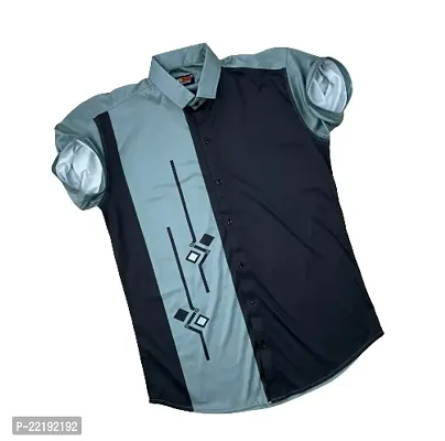 KASHTBHANJANDEV Fashion Men's Lycra Half Sleeves Casual Lining Shirt_04