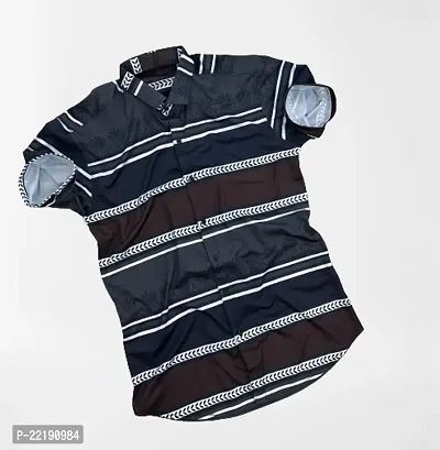 KASHTBHANJANDEV Fashion Men's Lycra Half Sleeves Casual Fully Multi Printed Shirt (Color: Multi Color)