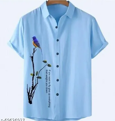 Must Have Polyester Blend Short Sleeves Casual Shirt 