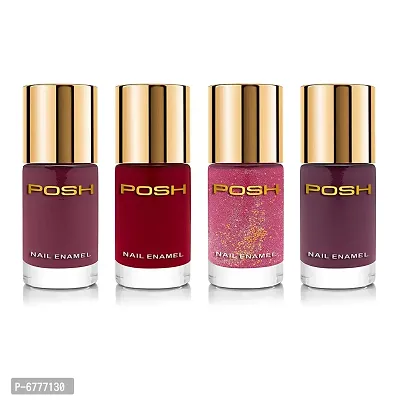 High Gloss Quick Dry Toxin Free Combo Of 4 Nail Polish