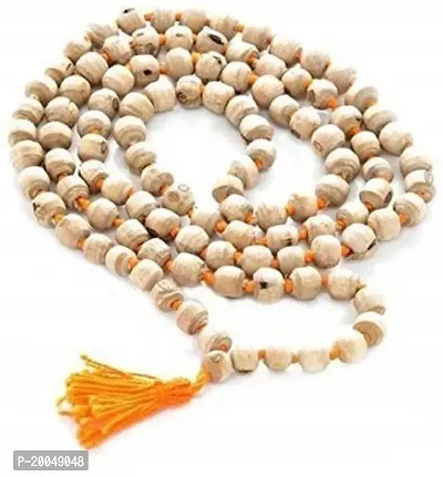 Original 108+1 Wood Rough Beads Tulsi Mala Jaap Mala-3-thumb0