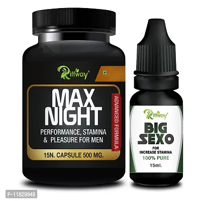 Trendy Max Night Sexual Capsule With Big Sexo Combo Long Time Sex Capsule Sexual Oil - Sex Oil For Men Long Time Massage Oil For Men-thumb0