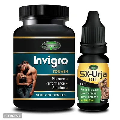 Trendy Invigro And Sx Urja Sex Capsule For Men Sex Oil Sexual Oil Massage Gel Sexual Capsule - Increase Sex Time And Power Long Time Power-thumb2