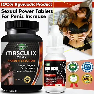 Trendy Masculix And Big Disk Sex Capsule For Men Sex Oil Sexual Oil Massage Gel Sexual Capsule - Increase Sex Time And Power Long Time Power-thumb0