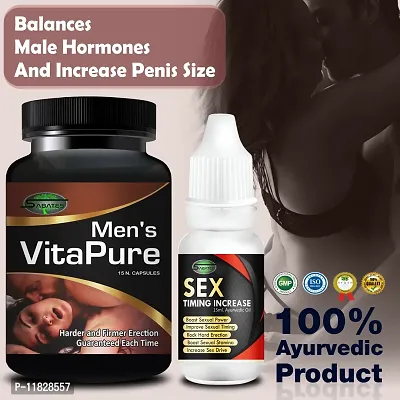 Trendy Mens Vitapure And Big Disk Sex Capsule For Men Sex Oil Sexual Oil Massage Gel Sexual Capsule - Increase Sex Time And Power Long Time Power-thumb0