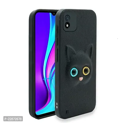 Coverage Eye Cat Silicon Case Back Cover for Realme Narzo 50i  3D Pattern Cat Eyes Case Back Cover Case for Realme RMX3231  Narzo 50i  Black
