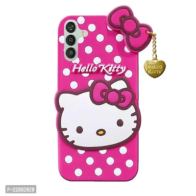 Fastship Case Silicone Soft Hello Kitty with Pendant Case Proper fit Back Cove for Samsung Galaxy A04s 4G  Pink