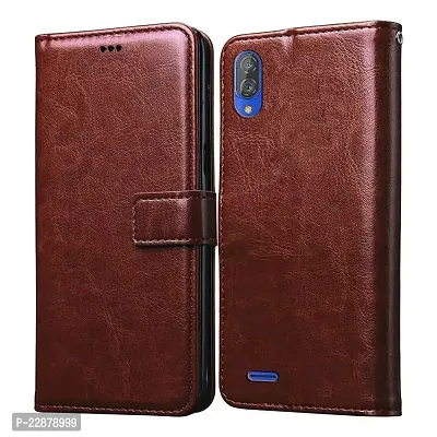 Fastship Faux Leather Wallet with Back Case TPU Build Stand  Magnetic Closure Flip Cover for GIONEE Max  Executive Brown-thumb0