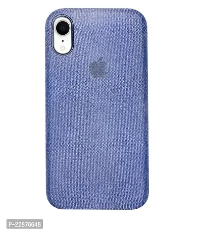 Fastship Slim Canvas Fabric Apple Logo Phone Cases Cloth Distressed Hard Compatible for i Phone 10R  Navy Blue-thumb2