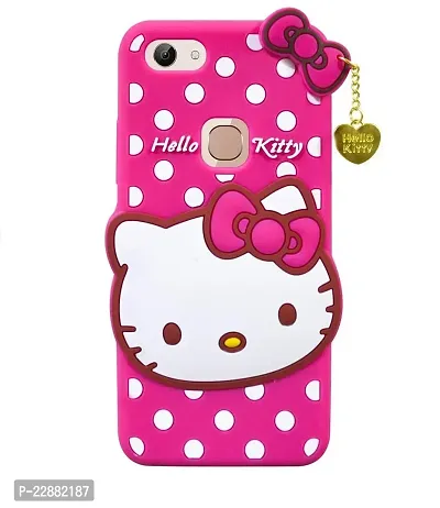 Fastship case Silicone Soft Hello Cat Kitty with Pendant Case Proper fit Back Cover for Vivo Y81  Pink-thumb0