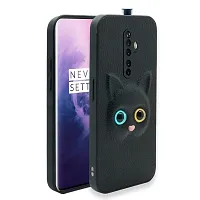 Coverage Eye Cat Silicon Case Back Cover for Oppo Reno2 F  3D Pattern Cat Eyes Case Back Cover Case for Oppo CPH1989  Reno 2F  Black-thumb1