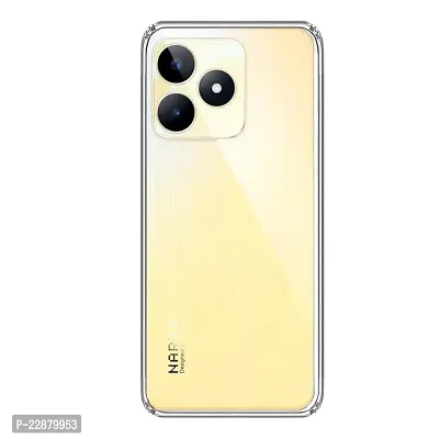 Fastship New Rubber Back Cover for Realme RMX3762  Realme C53  Transparent