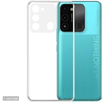 Coverage Silicone Case Back Cover for Tecno Spark 9  Transparent-thumb2