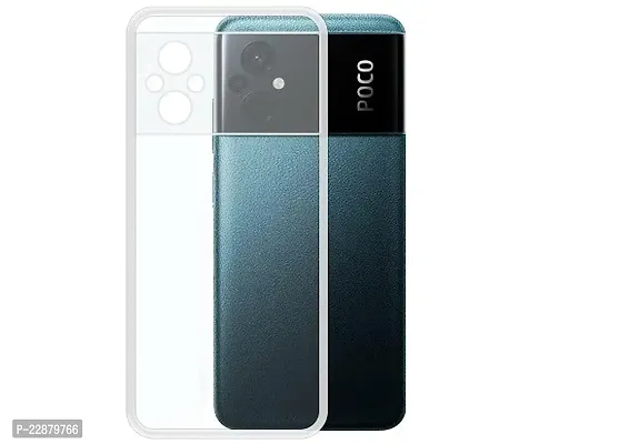 Fastship New Rubber Silicone Back Cover for Poco M5  Transparent-thumb0