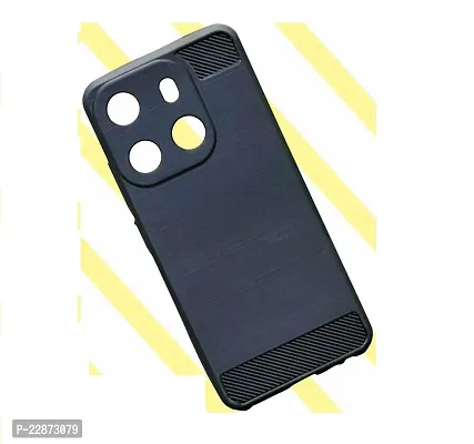 Fastship Silicone Rubber Hybrid Case Case Back Cover for Tecno Spark Go 2023  Black