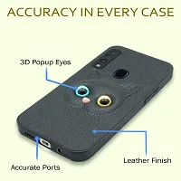 Coverage Colour Eye Cat Soft Kitty Case Back Cover for Tecno Spark Go 2020  Faux Leather Finish 3D Pattern Cat Eyes Case Back Cover Case for Tecno KE5  Spark Go 2020  Jam Purple-thumb1