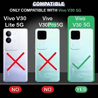 Fastship Matte Soft Case | Liquid Silicon Puff Case Back Cover for Vivo V2318 / Vivo V30 - 5G - Black-thumb2