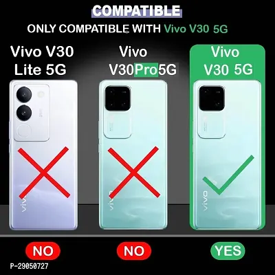 Fastship Matte Soft Case | Liquid Silicon Puff Case Back Cover for Vivo V2318 / Vivo V30 - 5G - Black-thumb3